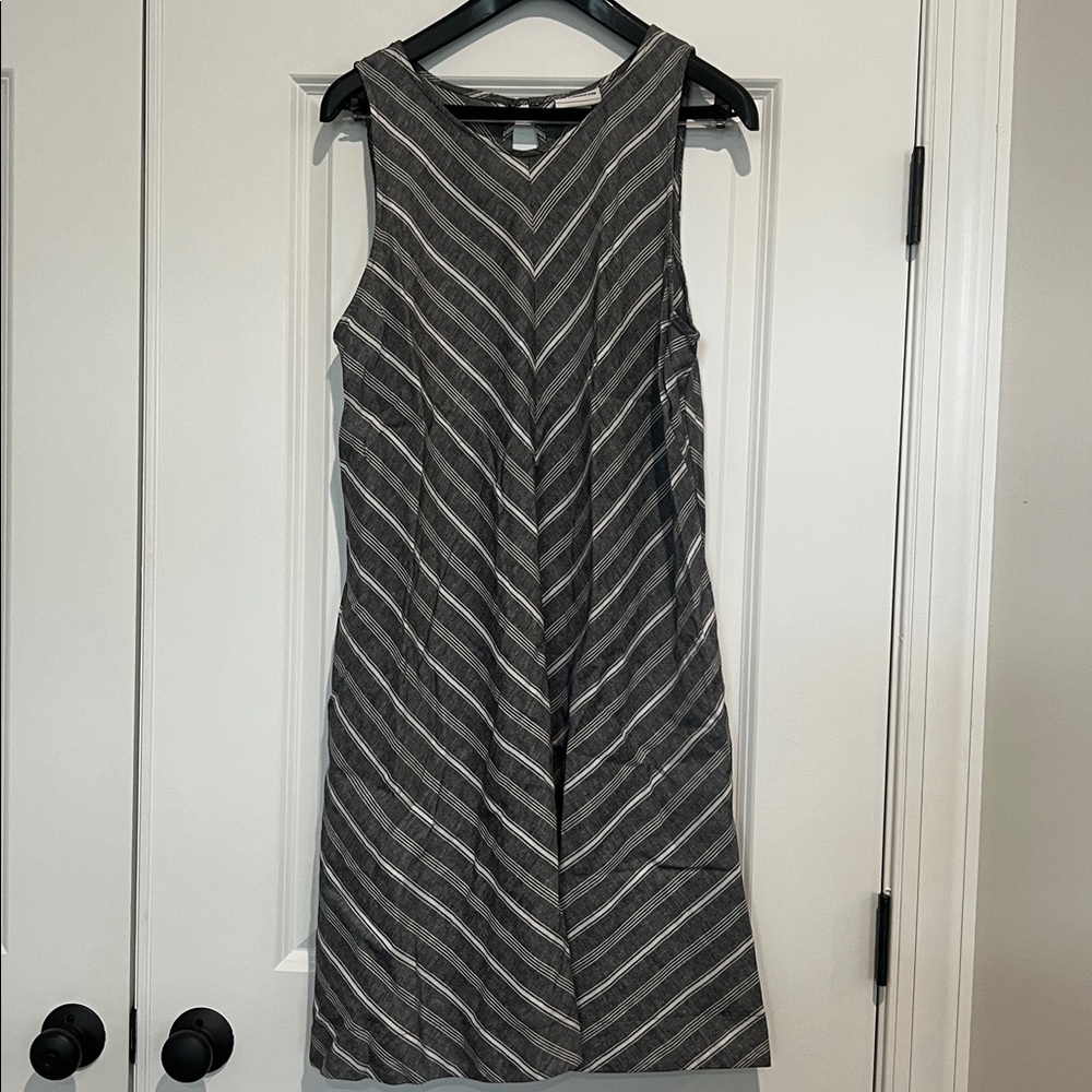 Liz Claiborne Sleeveless Denim-Look Nautical Knot Shirtdress - Size L